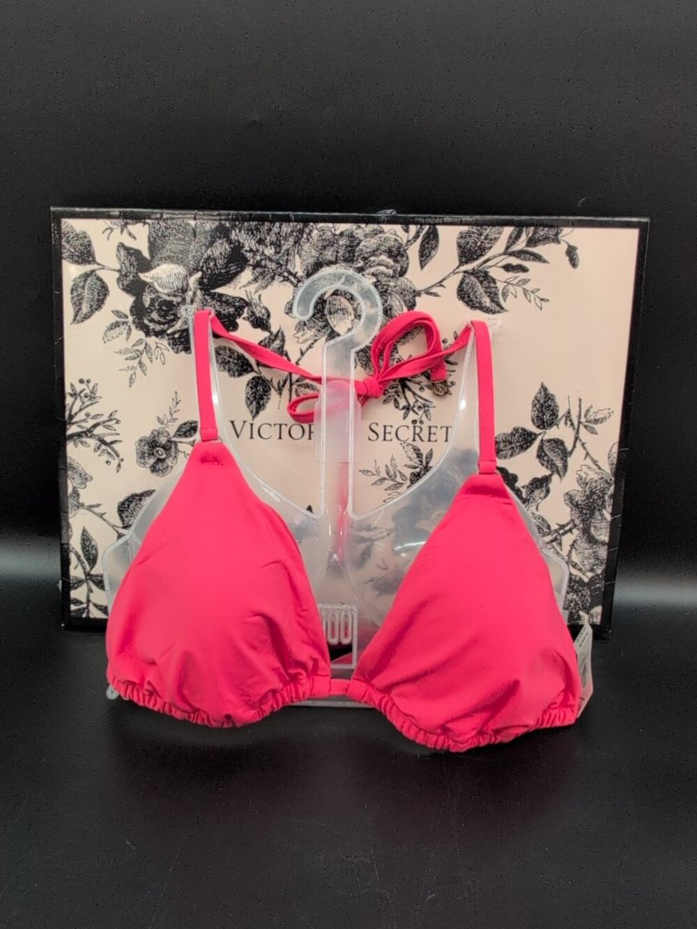 Victoria Secret Swim Essential Triangle Bikini Top Large Pink Island